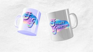 Mockup de tasses avec logo de Future Gourmet